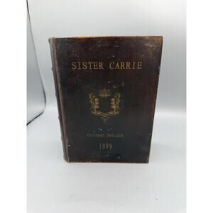 Vintage Book Safe Box Sister Carrie Faux Book Hidden Storage Velvet Lined